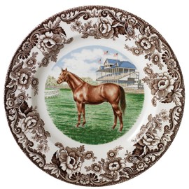 Spode Woodland Thoroughbred Horse Dinner Plate