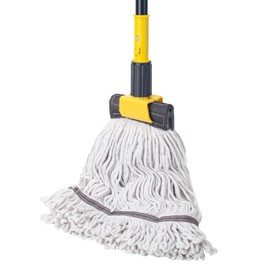 KeFanta 60" Heavy Duty Commercial Mops for Floor Cleaning,Looped-End String Industrial Mop with Long Handle, Cotton Wet Mop for Home, Kitchen, Garage, Office and Concrete/Tile Floor