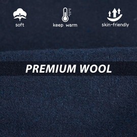 GADIEMKENSD Winter Bucket Hat Premium Wool Packable Plain Colours Unisex Warm Hat, navy