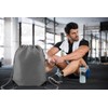 BeeGreen 20 Pieces Gray Drawstring Backpack Bags Bulk Nylon Gym