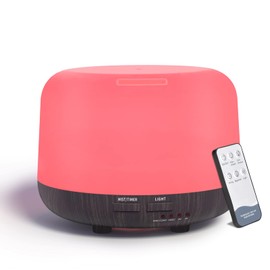 SPLITSKY 300ML Essential Oil Diffuser, Electric Ultrasonic Aromatherapy Air Humidifier vaporiser, Aroma Diffuser with Remote Control 7 LED Light Colors Waterless Auto-Off.