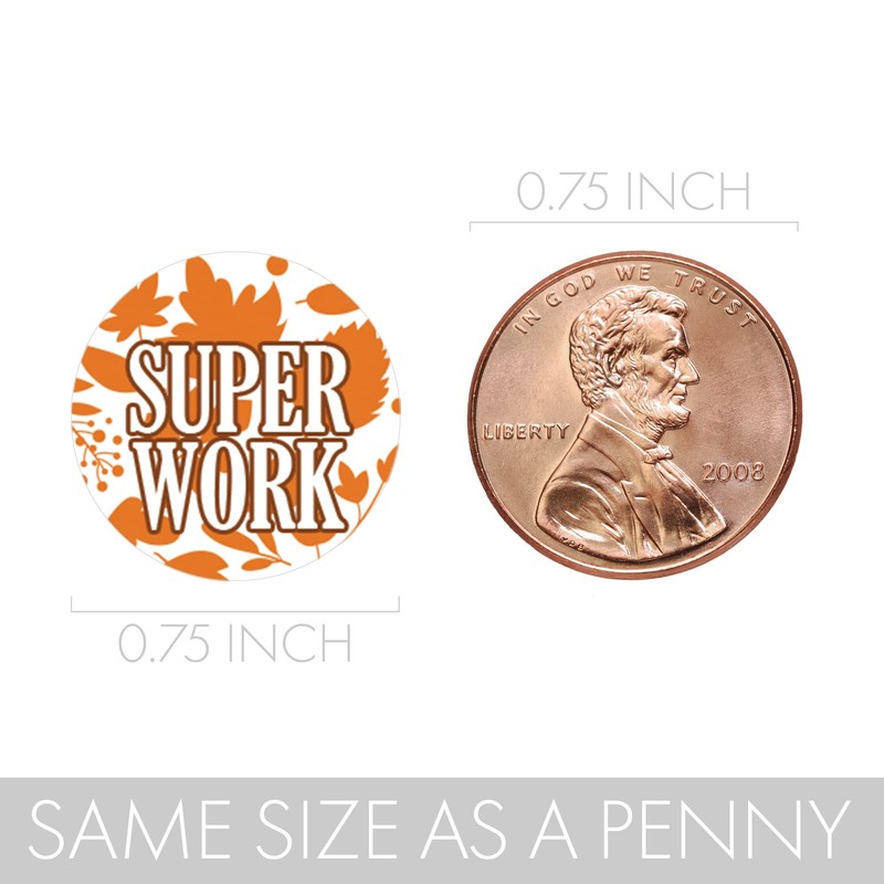 Teacher Reward Grading Stickers for Kids, Fall Themed Motivational Classroom