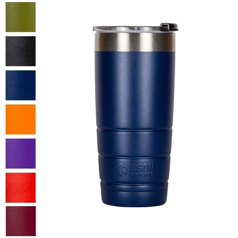 BISON COOLERS 22 oz Navy Tumbler | Sweat Proof Design