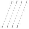 Lotsdonxia 4 Pcs Stainless Steel Cabinet Door Restrictor, Flexible Wire