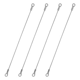 Lotsdonxia 4 Pcs Stainless Steel Cabinet Door Restrictor, Flexible Wire Rope Cable with Nylon Coating, Adjustable Hinge Limiter for Cupboard Doors, Curtains, Hanging Lamps and More