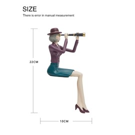 HAUCOZE Modern Home Decor Sculpture Woman Figurine Statue Table Centerpiece Crafts Polyresin Arts Gifts 23cm