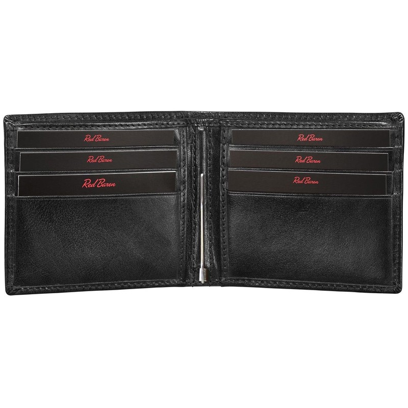 Red Baron Men´s wallet purse genuine buffalo leather black exclusive