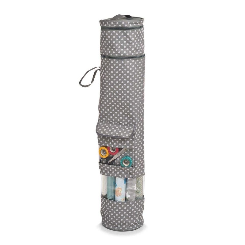 Zeller 14660 Contenitore per Carta da Regalo, Polyester, Grigio, 85x17x0.1