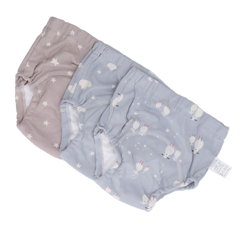 3pcs Baby Absorbent Training Pants Reusable Washable 6 Layers Gauze