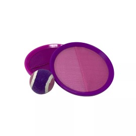 Waloo Sports NEW Ultra Catch Paddle & Ball Game, Assorted Colors - Pink/Purple