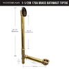 Westbrass D326-01 22-1/2" 17 Gauge Brass Bath Waste & Overflow