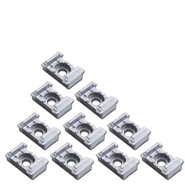 Set of 10 Post Clips for Double Rod Mat Fence | Silver | Plastic | Support Stand | Mat Holder | Clamp | Clamp Plates | for Attaching Grid Mats to 4 x 6 cm Fence Posts