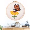 YEESAM ART Punch Needle Kit with Butterfly and Sunflower Patterns,