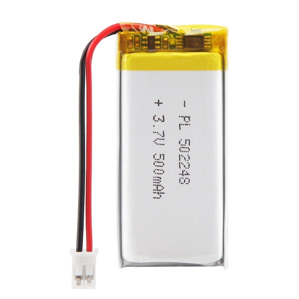 YDL 3.7V 500mAh 502248 Lipo Battery Rechargeable Lithium Polymer ion Battery Pack with PH2.0mm JST Connector