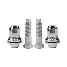 Mysttoo M12x1.5 Chrome Wheel Lug Stud Nut 42mm Nuts Set Compatible with Jaguar S-Type X-Type F-Type XE XF XFR XJ XJ8 XJR XK XKR Vanden Plas C2C35294 C2C35294010 (4PCS)