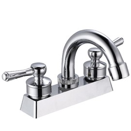 SOFO Mezcladora para Lavabo de Baño, Llaves para Lavabo Baño, Grifo para Lavabo de Baño,2 Manijas para Grifo de Lavabo,Llave Mezcladora para Baño,Grifo Lavabo,Grifo Mezclador,Cromado Pulido,SF-42001