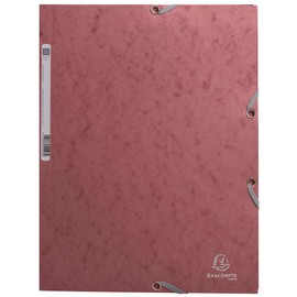 Exacompta - Ref 55270E - Pack of 4 Skandi Elastic folders - 3 Flap Pockets - in Glossy Card 400 g/m2 - Size 24 x 32 cm for A4 documents - Assorted Colours