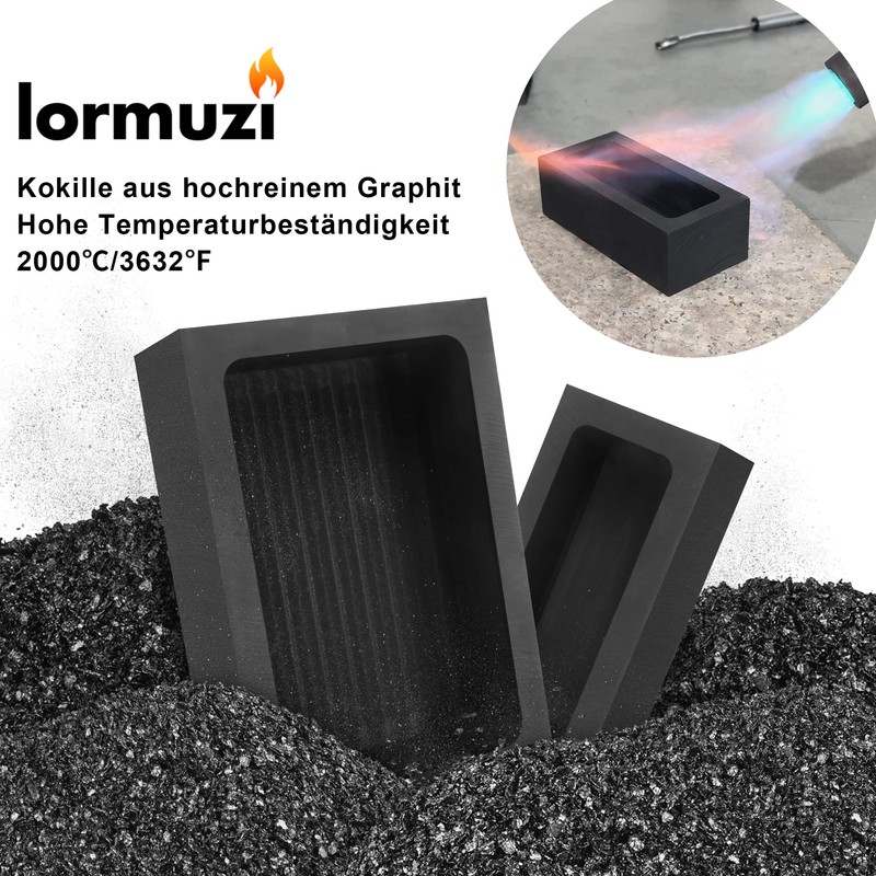 lormuzi 4 kg - 220 ml graphite mould, high-purity graphite