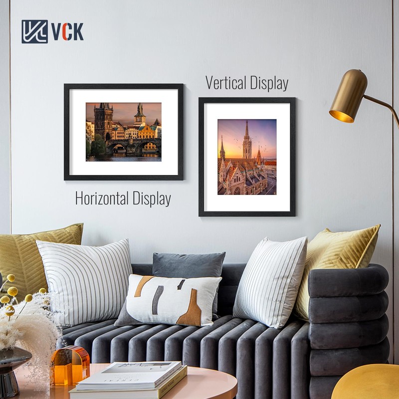 VCK 16x20 Picture Frame 4 Pack, Black Wood Poster Frame,