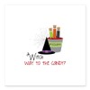 CafePress Witch Way to The Candy Square Car Magnet 3