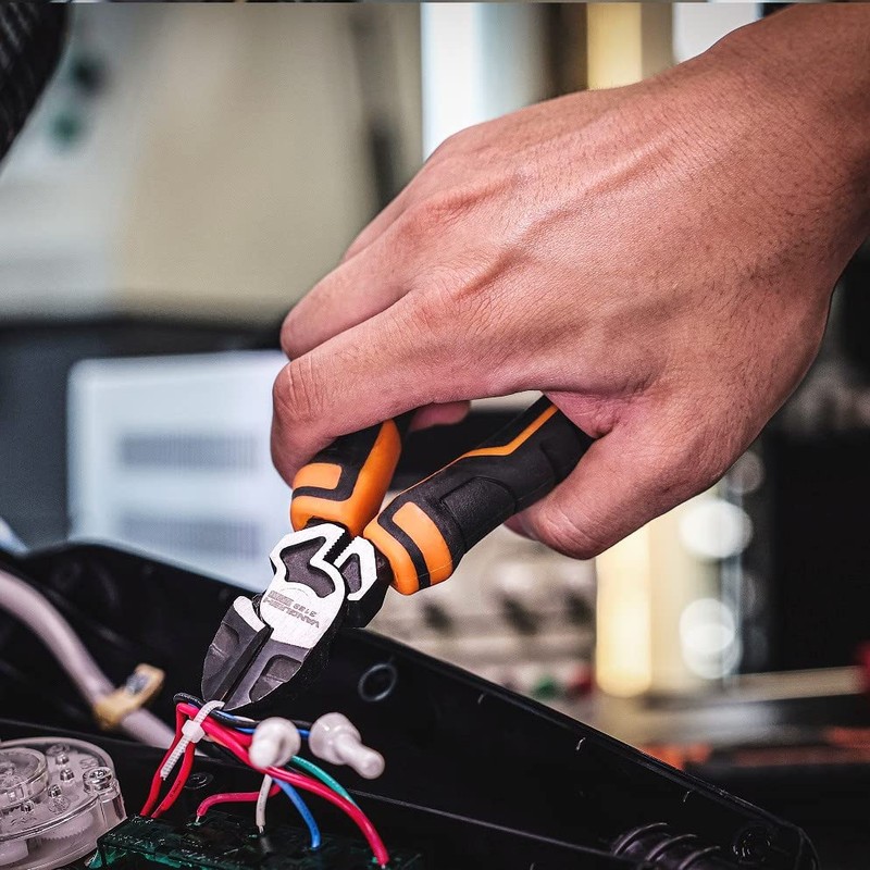 VANQUISH 6 Inch Diagonal Cutting Pliers High-Leverage Wire Cutters with