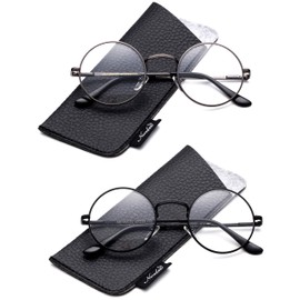 Quality Unisex Retro Round Reading Glasses Spring Hinge Stainless Steel Frame Metal Round Reading Glasses