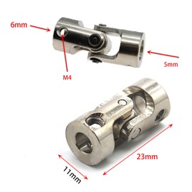 Universal Joint 1PCS 2-10mm U-Joint Steering Shaft Gimbal Connector for Boat Car Spare Parts Accessories DIY (5 * 6mm)
