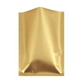 Double-Sided Matte Gold Aluminum Foil Open Fill Heat Seal Bags for Small Business, Home Use, Food Storage, Beauty Packing Travel Sample Pack, Blind Bag Creation (100, 5.51 inch x 7.87 inch)