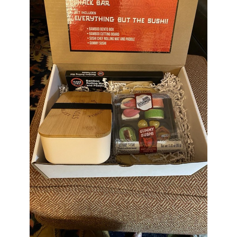 Rain drops candy Sushi Gift Set: Bento Box, Cutting Board