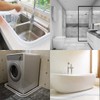 3" High Shower Water Splash Guard 39 Inch Collapsible Shower