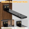 AUTOHJ Floating Shelf Brackets 6 inch 4 Packs L Bracket