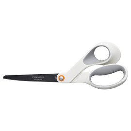 Fiskars Non-Stick Pointed Scissors, with Stainless Steel Blades ideal for Sticky Materials, and Bent Ergonomic SoftGrip Handles