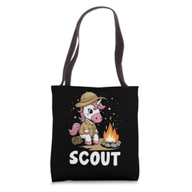 Unicorn Scout Camping Scouting Scouts Camper Tote Bag