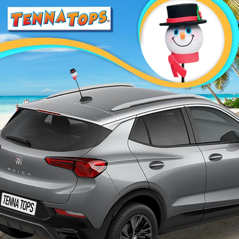 Tenna Tops Frosty Snowman Car Decor Antenna Topper Auto Accessory