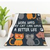 HGOD DESIGNS Cats Throw Blanket Funny Cat Blanket Animals Pet