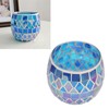 Purple Blue Mosaic Glass Candle Holder Romantic DIY Scented Candle