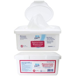 Dynarex Personal Cleansing Washcloth - Pre-Moistened Wet Wipes with Lanolin & Aloe Vera - Disposable Sheets for Incontinence, Personal Care, Make-Up Removal, 1 Tub of 46 Wipes