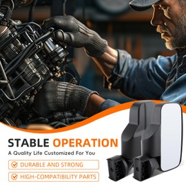 GoaMotors UTV Side Rear View Mirror & Center View Mirror With 1.75" to 2" Roll Bar Cage, Offroad Adjustable Rear View Side Mirrors Fit for Polaris RZR for Pioneer for Yamaha for Kawasaki