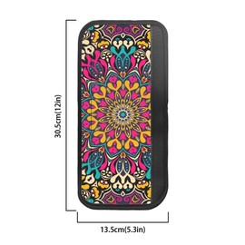 Horeset Luggage Handle Wrap Set of 2,Comfortable Refrigerator Door Handle Covers Luggage Identifier/Tag/Grip for Airport Travel Bag Accessories for Men Women(Boho Style Flower)