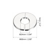 sourcing map Wall Split Flange, 201 Stainless Steel Round Escutcheon
