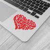 Make Love Not War Heart Vinyl Decal Bumper Sticker