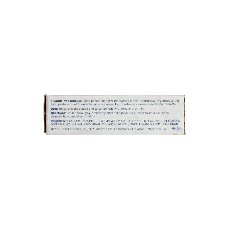 Tom's of Maine, Fluoride Free Antiplaque & Whitening Toothpaste -