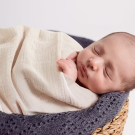 Peepeemax Baby Swaddling Cloth for Newborns, Large Muslin Cloth, 100 x 100 cm, Soft, Breathable Cotton Muslin Blanket, Swaddle Blanket for Boys and Girls, Pack of 3, Rainbow