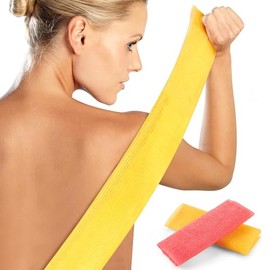 Paño Exfoliante Toalla Ducha Corporal Piezas Color Llama Azafrán
