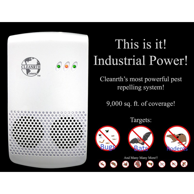 CLEANRTH CIN009 Industrial Electronic Pest Repelling System - Demands Insects,