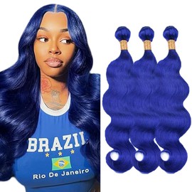 4CG BLUE Body Wave Hair Extensions 20 22 24 Inch