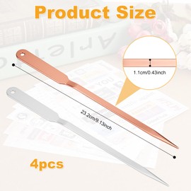 2PCS Stainless Stee Office Letter Opener, Stainless Steel Mail Blade Tool/Letter Opener Envelope Slitter for Office, Mail Slitters Letter Knives for Home Cutting, Stainless Stee Office Letter Opener