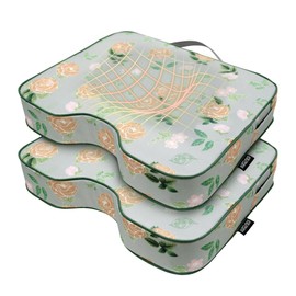 Stadium Seat Cushions for Bleachers 2 Pack with 2.8" Extra Thick High-Density Memory Foam, Portable Comfortable Outdoor Chair Pads for Sporting Events, Travel, Camping (Flower)