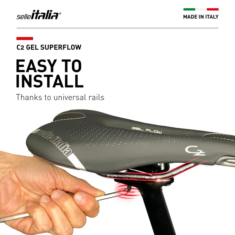 Selle Italia - C2 Gel Flow, Soft Gel Bicycle Saddle