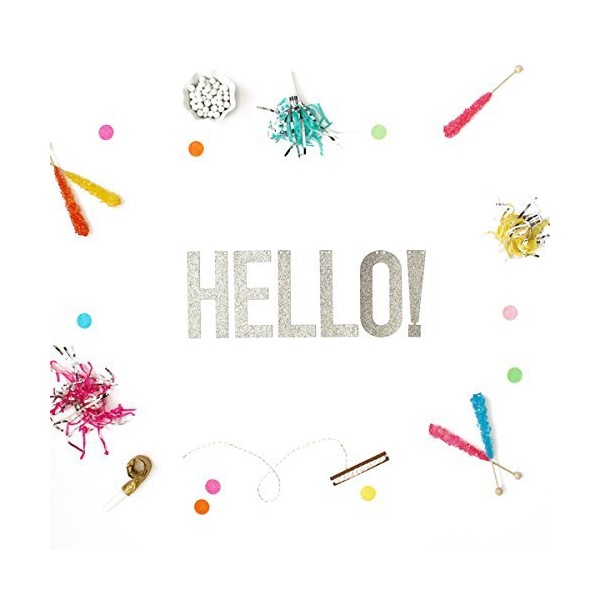 HELLO! Glitter Banner